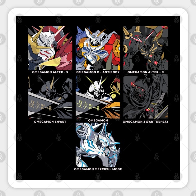 digimon omnimon variants Magnet by DeeMON